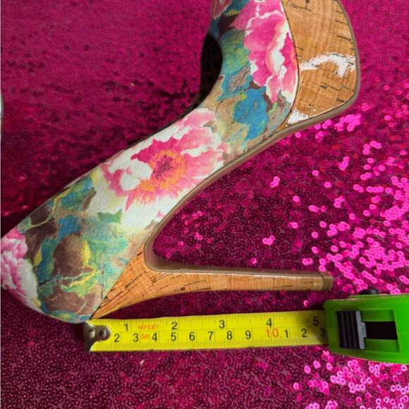 🌺JESSICA SIMPSON🌸 Bright Floral Platform Heels (Size 6.5) - Picture 8 of 16